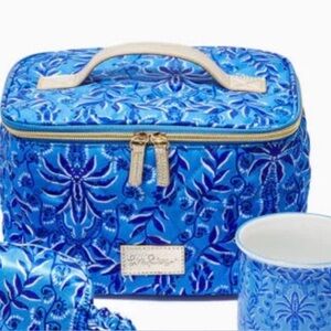 Lilly Pulitzer Quilted Cosmetic Case new